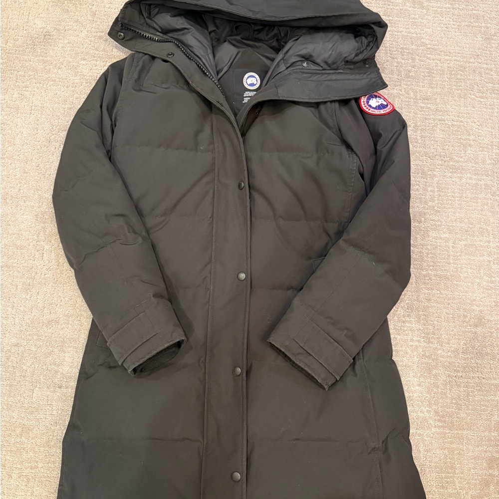 Canada Goose Shelburne Black Hooded Puffer Coat